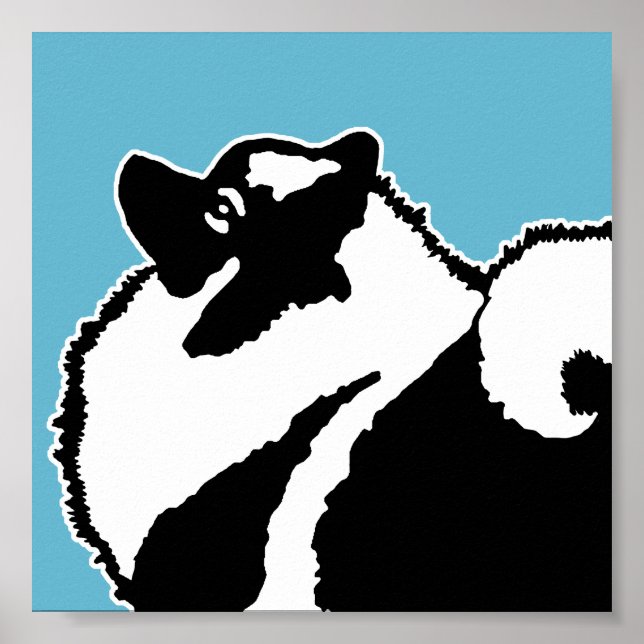 Keeshond Graphics  - Cute Original Dog Art Poster (Front)