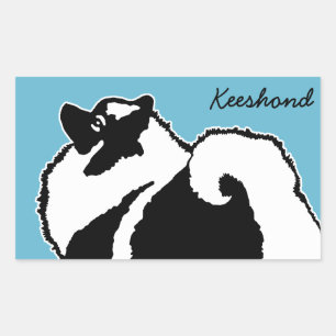 Keeshond Graphics  - Cute Original Dog Art Rectangular Sticker