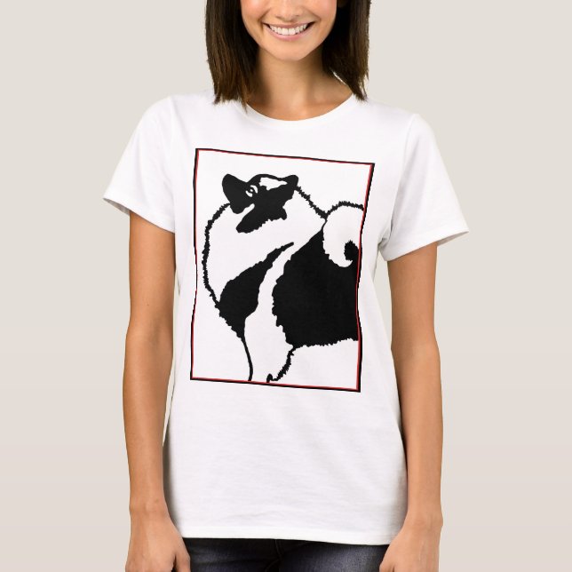 Keeshond Graphics  - Cute Original Dog Art T-Shirt (Front)