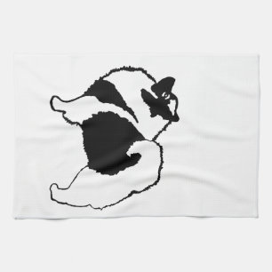 Keeshond Graphics - Cute Original Dog Art Tea Towel