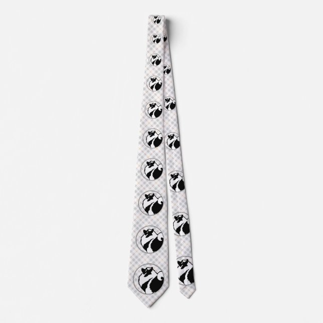 Keeshond Graphics  - Cute Original Dog Art Tie (Front)