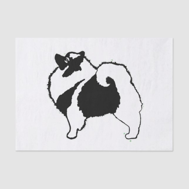 Keeshond Graphics  - Cute Original Dog Art Tissue Paper (Front)