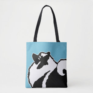 Keeshond Graphics - Cute Original Dog Art Tote Bag