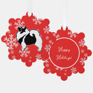 Keeshond Graphics - Cute Original Dog Art Tree Decoration Card