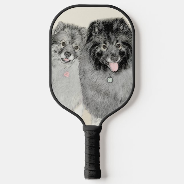 Keeshond Graphics Keeshond Mum and Son Pickleball Paddle (Front)