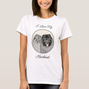 Keeshond Graphics Keeshond Mum and Son T-Shirt