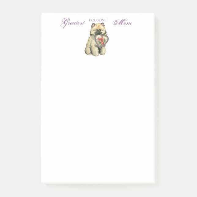 Keeshond Heart Mum Post-it Notes (Front)