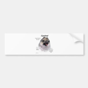 Keeshond History Design Bumper Sticker