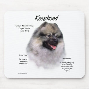 Keeshond History Design Mouse Mat