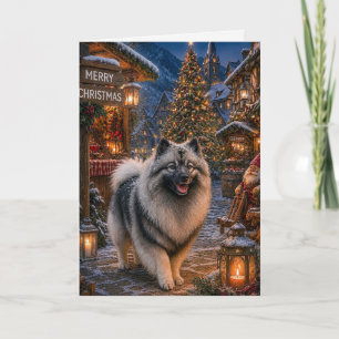 Keeshond Holiday  Card