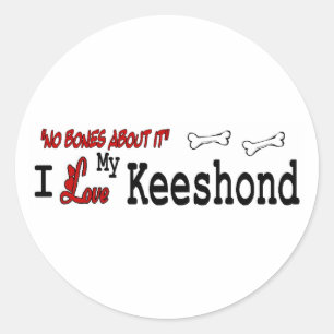 Keeshond (I Love) Sticker
