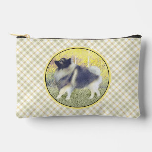 Keeshond in Aspen Painting Cute Original Dog Art Accessory Pouch