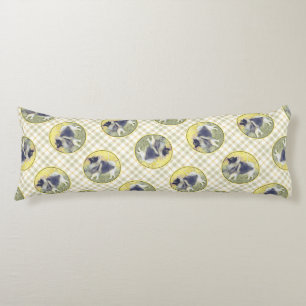 Keeshond in Aspen Painting Cute Original Dog Art Body Cushion