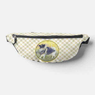 Keeshond in Aspen Painting Cute Original Dog Art Bum Bags