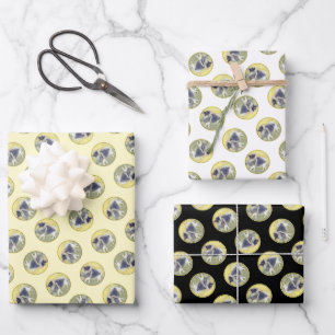 Keeshond in Aspen Painting Cute Original Dog Art Wrapping Paper Sheet