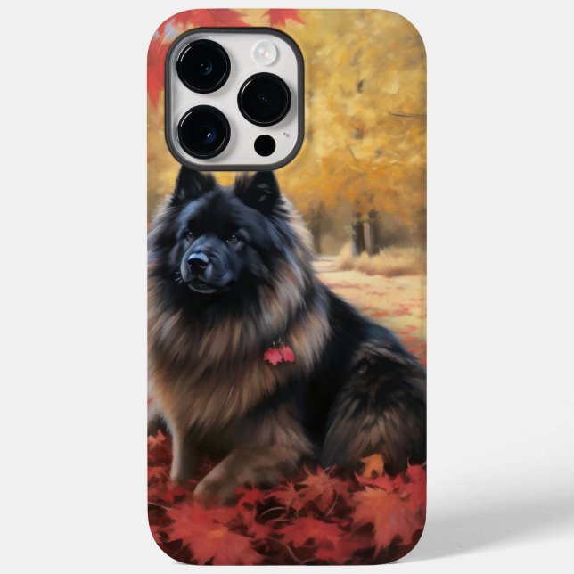 Keeshond in Autumn Leaves Fall Inspire  Case-Mate iPhone Case (Back)
