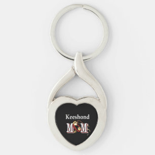 Keeshond MOM Gifts Key Ring
