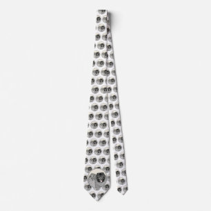 Keeshond Mum and Son Painting - Original Dog Art Tie