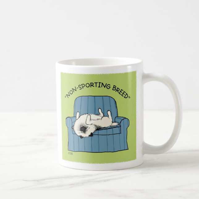 Keeshond "Non-Sporting Breed" Humourous Dog Coffee Mug (Right)