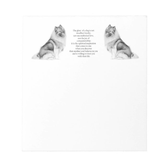 Keeshond Notepad (Front)