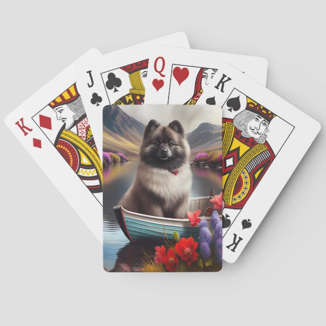 Keeshond on a Paddle: A Scenic Adventure Playing Cards (Back)