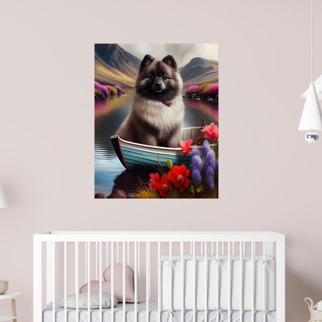 Keeshond on a Paddle: A Scenic Adventure Poster (Nursery 2)