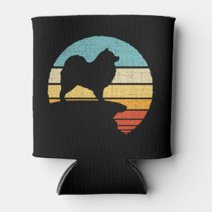 Keeshond Owner Retro Vintage 60s 70s Dog Lover Can Cooler