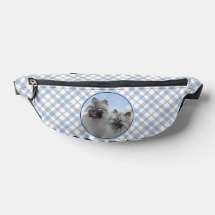 Keeshond Painting 2 Keeshonden Original Dog Art Bum Bags