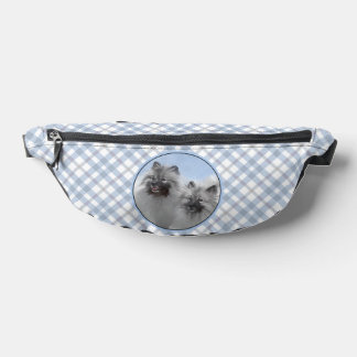 Keeshond Painting 2 Keeshonden Original Dog Art Bum Bags