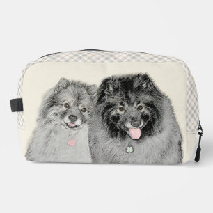 Keeshond Painting 2 Keeshonden Original Dog Art Dopp Kit
