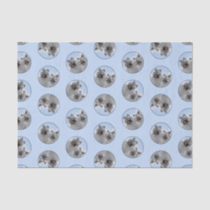 Keeshond Painting 2 Keeshonden Original Dog Art Tissue Paper