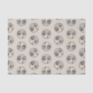 Keeshond Painting 2 Keeshonden Original Dog Art Tissue Paper