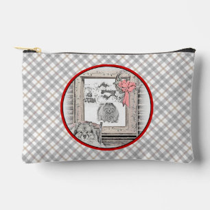 Keeshond Painting Christmas Winter Window Dog Art Accessory Pouch