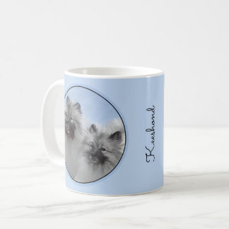 Keeshond Pair of Kees Painting Original Animal Art Coffee Mug