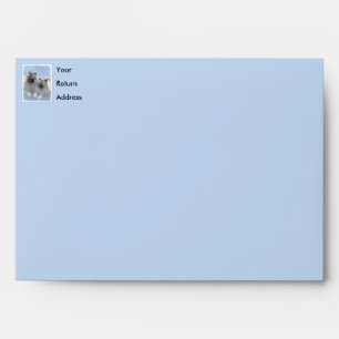Keeshond Pair of Kees Painting Original Animal Art Envelope