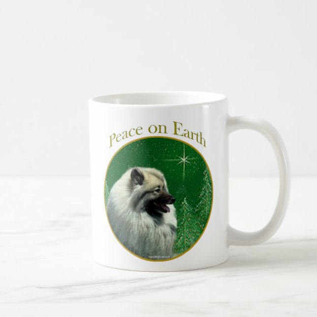 Keeshond Peace Coffee Mug (Right)