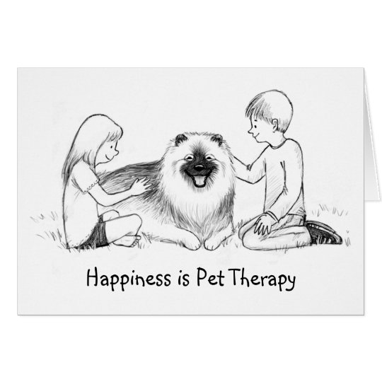 Keeshond Pet Therapy with Customisable Text Card