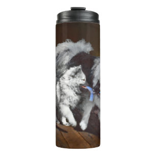 Keeshond Playtime Painting - Cute Original Dog Art Thermal Tumbler