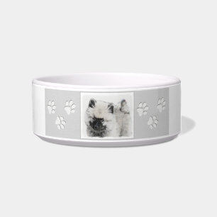 Keeshond Puppy Drawing - Cute Original Dog Art Bowl