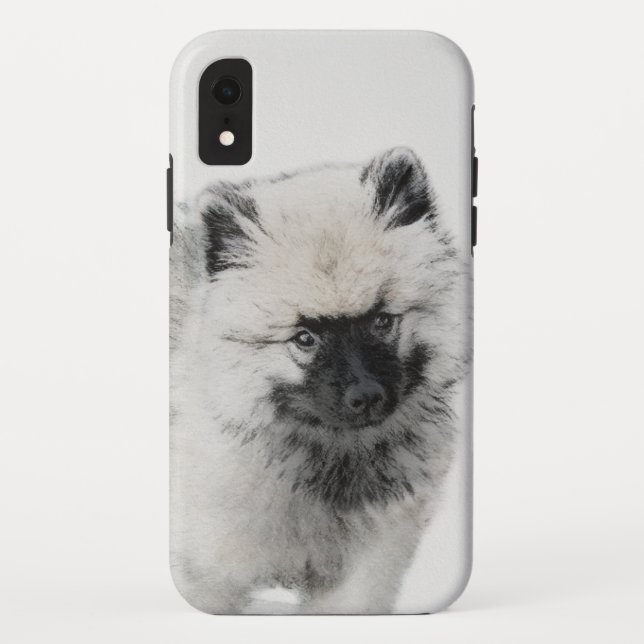 Keeshond Puppy Drawing - Cute Original Dog Art Case-Mate iPhone Case (Back)