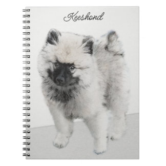 Keeshond Puppy Drawing - Cute Original Dog Art Notebook