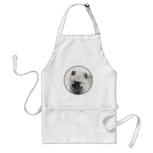 Keeshond Puppy Drawing - Cute Original Dog Art Standard Apron