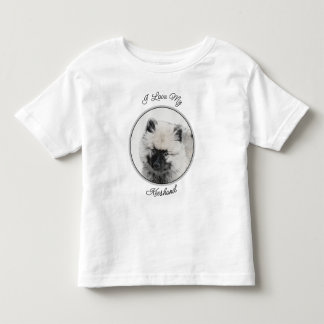 Keeshond Puppy Drawing - Cute Original Dog Art Toddler T-Shirt