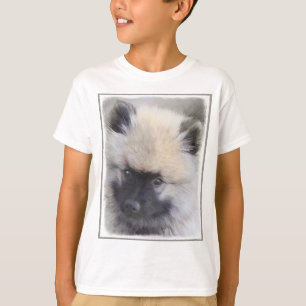 Keeshond Puppy Painting - Cute Original Dog Art T-Shirt