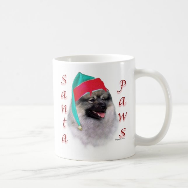 Keeshond Santa Paws Coffee Mug (Right)