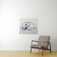Keeshond Sleeping Puppy Painting Original Dog Art