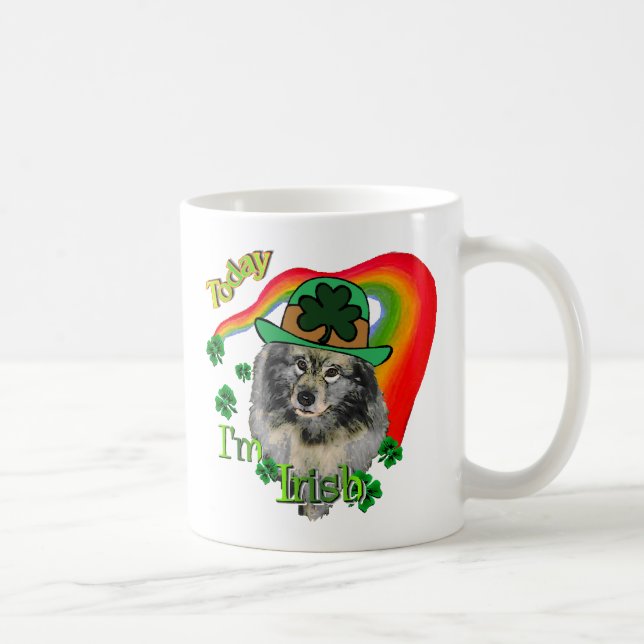 Keeshond St Patricks Day Coffee Mug (Right)