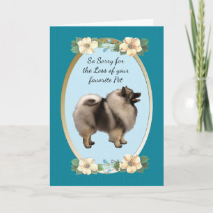 Keeshond, Sympathy or Pet Loss Card