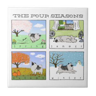 Keeshond - The Four Seasons Tile