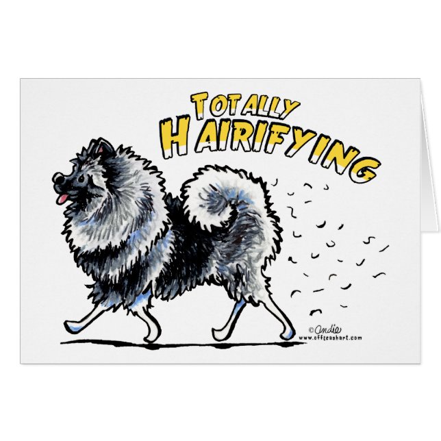 Keeshond Totally Hairifying (Front Horizontal)